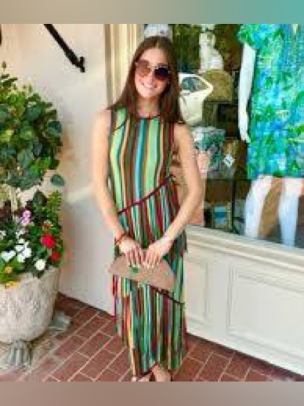 Simon Miller Spiral Knit Maxi Dress Fringe Rainbow Multicolor Sleeveless M boho - Picture 11 of 16